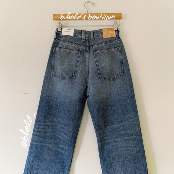 B Sides Jeans Plein Relaxed Straight Jean in Brit Vintage Denim Size 25 New NWT - Picture 10 of 17